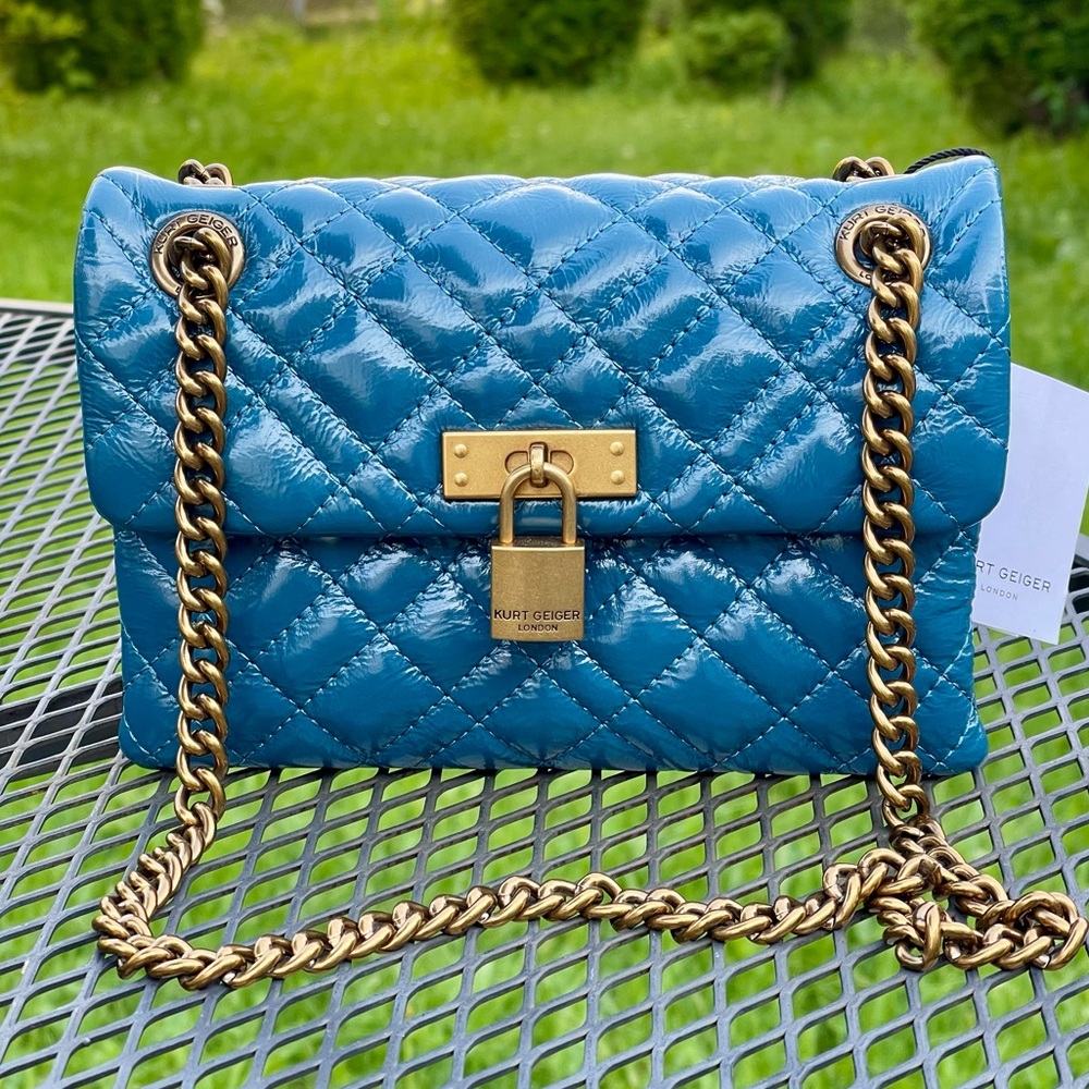 New! Kurt Geiger London RFID Mini Brixton Genuine Leather Convertible Bag